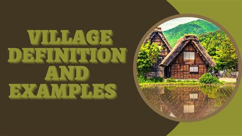 village definition population|Village .